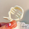 Matte Round Grab Ponytail Fixed Gripper Retro Shark Clip Head Hairpin-Hair Accessories-Arimonz-Arimonz