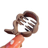 Matte Round Grab Ponytail Fixed Gripper Retro Shark Clip Head Hairpin-Hair Accessories-Arimonz-A-dark coffee-Arimonz