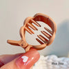 Matte Round Grab Ponytail Fixed Gripper Retro Shark Clip Head Hairpin-Hair Accessories-Arimonz-A-light coffee-Arimonz