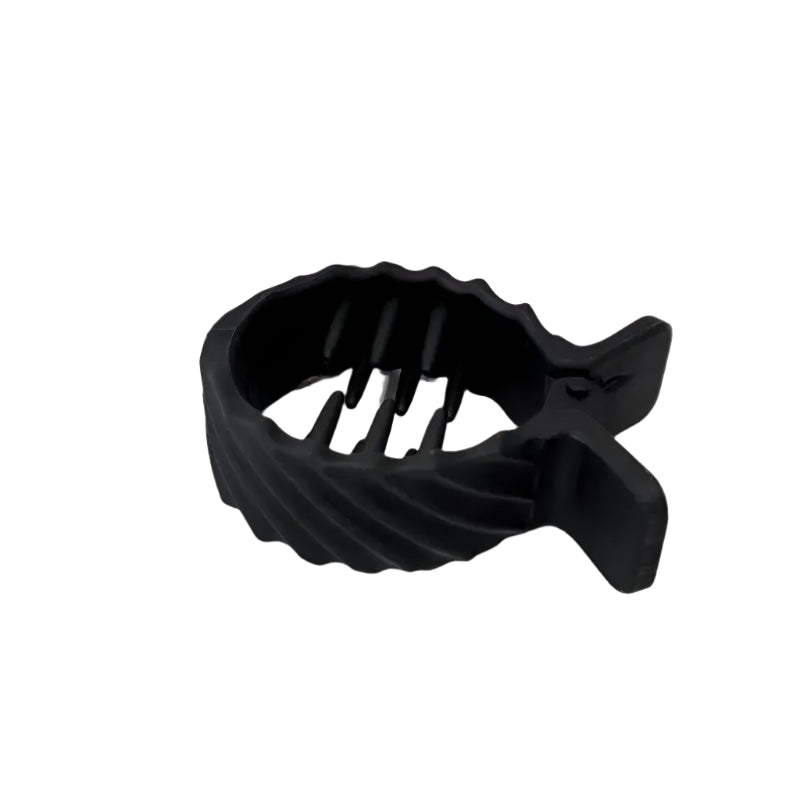Matte Round Grab Ponytail Fixed Gripper Retro Shark Clip Head Hairpin-Hair Accessories-Arimonz-B-black-Arimonz
