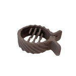 Matte Round Grab Ponytail Fixed Gripper Retro Shark Clip Head Hairpin-Hair Accessories-Arimonz-B-dark coffee-Arimonz