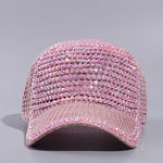 Mesh Rhinestone Breathable Baseball Outdoor Sports Travel Peaked Cap-Women's Caps-Arimonz-Arimonz