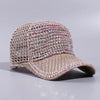 Mesh Rhinestone Breathable Baseball Outdoor Sports Travel Peaked Cap-Women's Caps-Arimonz-Khaki-Adjustable 21-23in-Arimonz