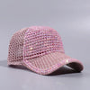 Mesh Rhinestone Breathable Baseball Outdoor Sports Travel Peaked Cap-Women's Caps-Arimonz-Pink-Adjustable 21-23in-Arimonz