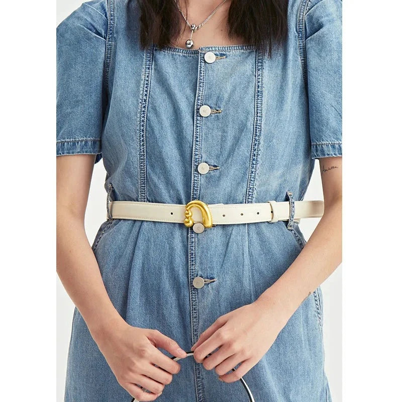 Metal Nail Buckle Belt Shirt Belt Women Belt Jean Waist Dress Belt-Belts-Arimonz-Arimonz