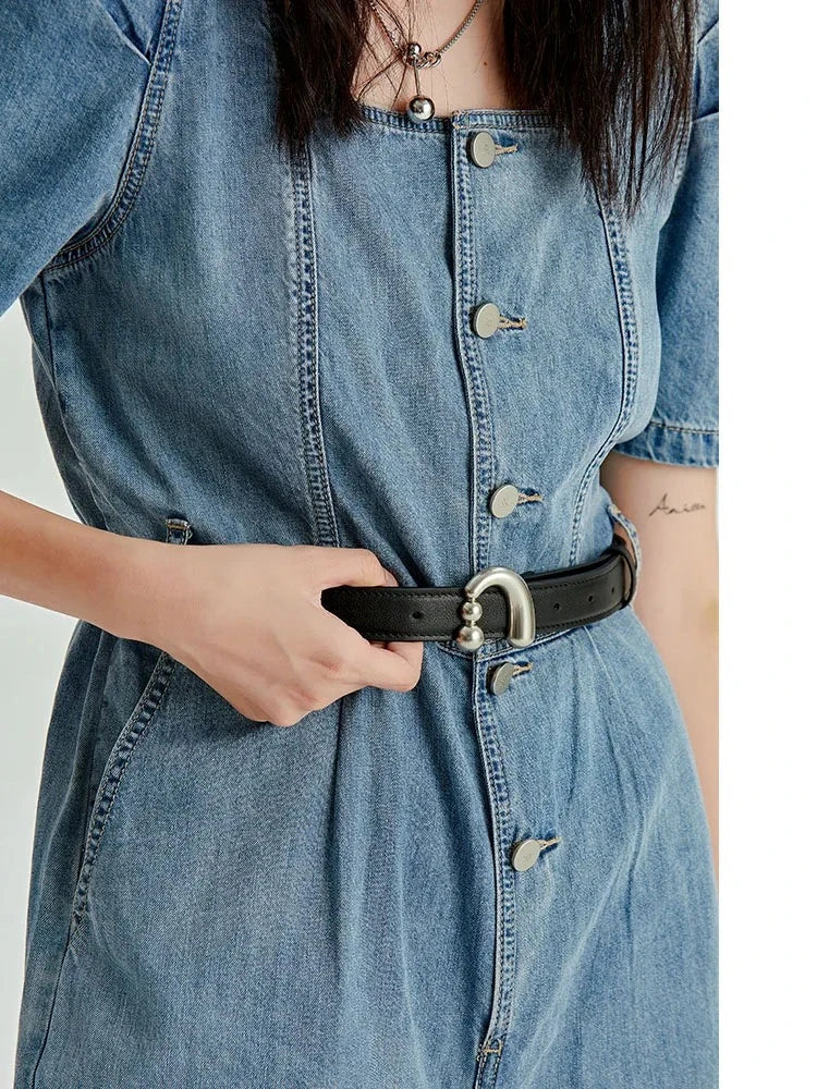 Metal Nail Buckle Belt Shirt Belt Women Belt Jean Waist Dress Belt-Belts-Arimonz-Arimonz