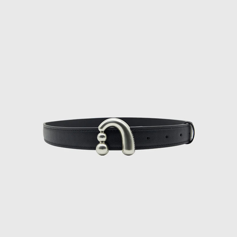 Metal Nail Buckle Belt Shirt Belt Women Belt Jean Waist Dress Belt-Belts-Arimonz-Black Silver-Arimonz