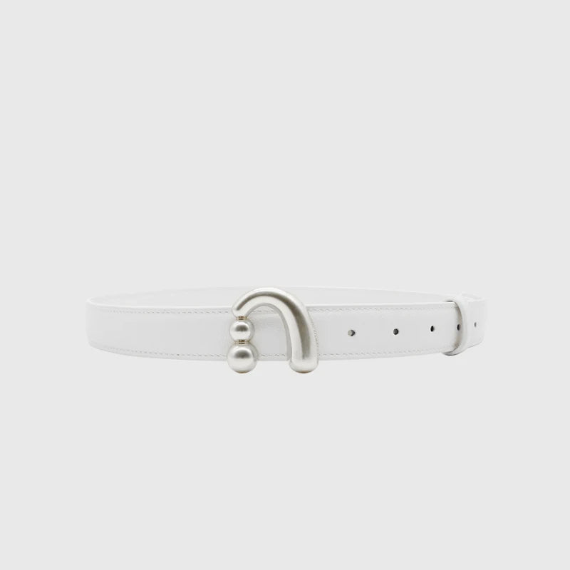 Metal Nail Buckle Belt Shirt Belt Women Belt Jean Waist Dress Belt-Belts-Arimonz-White Silver-Arimonz