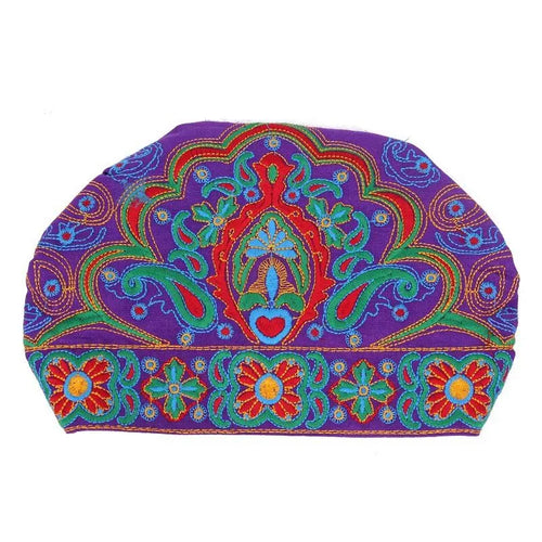 Mexican Style Ethnic Vintage Embroidery Flowers Hat Women Beanies Hat-Women's Caps-Arimonz-Purple-Arimonz
