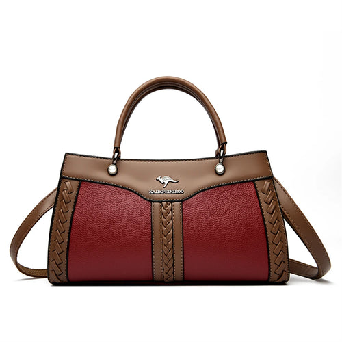 Multi Layered Women Handbag Soft Leather Messenger Bag Crossbody Bag-Handbags-Arimonz-Arimonz