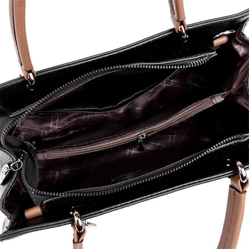 Multi Layered Women Handbag Soft Leather Messenger Bag Crossbody Bag-Handbags-Arimonz-Arimonz
