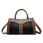 Multi Layered Women Handbag Soft Leather Messenger Bag Crossbody Bag-Handbags-Arimonz-Black-Arimonz