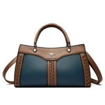 Multi Layered Women Handbag Soft Leather Messenger Bag Crossbody Bag-Handbags-Arimonz-Blue-Arimonz