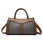 Multi Layered Women Handbag Soft Leather Messenger Bag Crossbody Bag-Handbags-Arimonz-Gray-Arimonz
