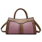 Multi Layered Women Handbag Soft Leather Messenger Bag Crossbody Bag-Handbags-Arimonz-Purple-Arimonz