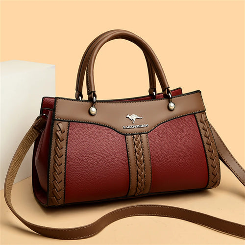 Multi Layered Women Handbag Soft Leather Messenger Bag Crossbody Bag-Handbags-Arimonz-Arimonz