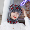 Natural Rex Rabbit Fur Hat and Scarf Set Winter Knitted Fashion Hat-Winter Hats-Arimonz-Arimonz