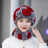 Natural Rex Rabbit Fur Hat and Scarf Set Winter Knitted Fashion Hat-Winter Hats-Arimonz-Arimonz