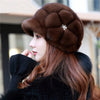 Natural Whole Fur Winter Cap Warm Fashion Real Mink Fur Hat-Winter Hats-Arimonz-Arimonz