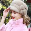 Natural Whole Fur Winter Cap Warm Fashion Real Mink Fur Hat-Winter Hats-Arimonz-Arimonz