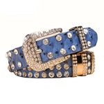 New Fashion Rhinestone Belt Luxury Designer Leather Cowskin Women Belt-Belts-Arimonz-Arimonz