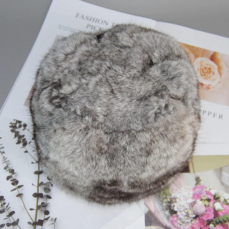 New Fashion Warm Beanies Cap For Winter Warm Natural Fur Cap Headgear-Winter Hats-Arimonz-Arimonz