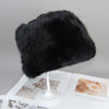 New Fashion Warm Beanies Cap For Winter Warm Natural Fur Cap Headgear-Winter Hats-Arimonz-Black-21-22in-Arimonz