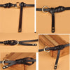 No Hole Knot Belt Women’s Genuine Cowskin Leather with Circular Buckle-Belts-Arimonz-Arimonz