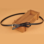 No Hole Knot Belt Women’s Genuine Cowskin Leather with Circular Buckle-Belts-Arimonz-Black-100cm/39in-Arimonz