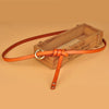 No Hole Knot Belt Women’s Genuine Cowskin Leather with Circular Buckle-Belts-Arimonz-Camel-100cm/39in-Arimonz
