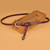 No Hole Knot Belt Women’s Genuine Cowskin Leather with Circular Buckle-Belts-Arimonz-Coffee-100cm/39in-Arimonz