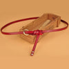 No Hole Knot Belt Women’s Genuine Cowskin Leather with Circular Buckle-Belts-Arimonz-Red-100cm/39in-Arimonz