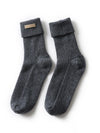 Non Slip Pure Cashmere Warm and Soft Mid-Calf Knitted Lounge Socks-Socks & Tights-Arimonz-Arimonz