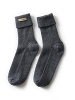 Non Slip Pure Cashmere Warm and Soft Mid-Calf Knitted Lounge Socks-Socks & Tights-Arimonz-Arimonz