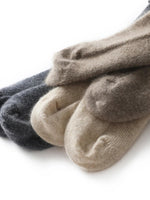 Non Slip Pure Cashmere Warm and Soft Mid-Calf Knitted Lounge Socks-Socks & Tights-Arimonz-Arimonz