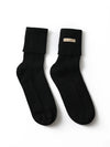 Non Slip Pure Cashmere Warm and Soft Mid-Calf Knitted Lounge Socks-Socks & Tights-Arimonz-Black-Arimonz