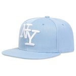 NY Letter Embroidery Snapback Hat Adjustable Sunscreen Leisure Hat-Women's Caps-Arimonz-Sky blue-Arimonz