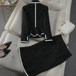 Occupational Blazer and Fishtail Skirt Temperament Slim Skinny Attire-Wear To Work Sets-Arimonz-Arimonz