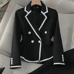 Occupational Blazer and Fishtail Skirt Temperament Slim Skinny Attire-Wear To Work Sets-Arimonz-Only Blazer Black-S-Arimonz