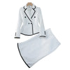 Occupational Blazer and Fishtail Skirt Temperament Slim Skinny Attire-Wear To Work Sets-Arimonz-Arimonz