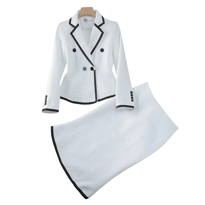 Occupational Blazer and Fishtail Skirt Temperament Slim Skinny Attire-Wear To Work Sets-Arimonz-Arimonz