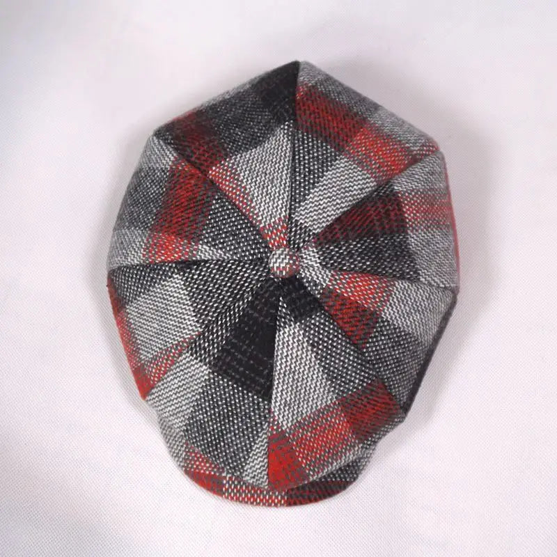 Octagonal Hat Women Wool Beret Felt Newsboy Cap Felt Ivy Cap-Winter Hats-Arimonz-Arimonz