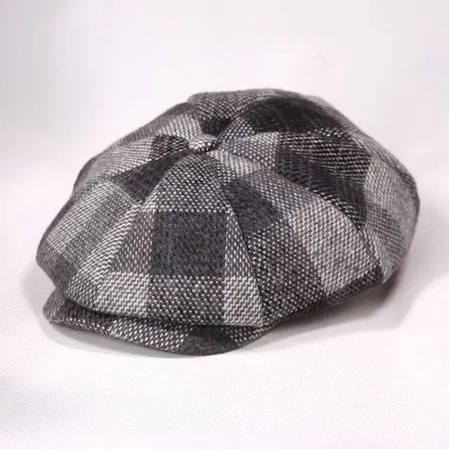 Octagonal Hat Women Wool Beret Felt Newsboy Cap Felt Ivy Cap-Winter Hats-Arimonz-GRAY-M L 57-58cm/ 22-23 inches-Arimonz
