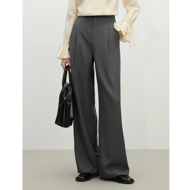 Office Lady Temperament Short Single Button Blazer Full Length Trouser-Wear To Work Sets-Arimonz-Arimonz