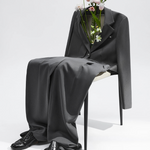 Office Lady Temperament Short Single Button Blazer Full Length Trouser-Wear To Work Sets-Arimonz-Arimonz