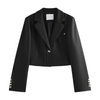 Office Lady Temperament Short Single Button Blazer Full Length Trouser-Wear To Work Sets-Arimonz-Black blazer-XS-Arimonz