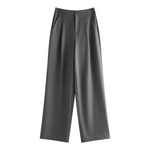 Office Lady Temperament Short Single Button Blazer Full Length Trouser-Wear To Work Sets-Arimonz-Grey pants-XS-Arimonz