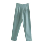 Office Wear High waist Pants Formal Pant Office outfits Pencil Trouser-Pants-Arimonz-green-S-Arimonz