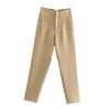 Office Wear High waist Pants Formal Pant Office outfits Pencil Trouser-Pants-Arimonz-Khaki-S-Arimonz