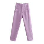 Office Wear High waist Pants Formal Pant Office outfits Pencil Trouser-Pants-Arimonz-Lavender-S-Arimonz